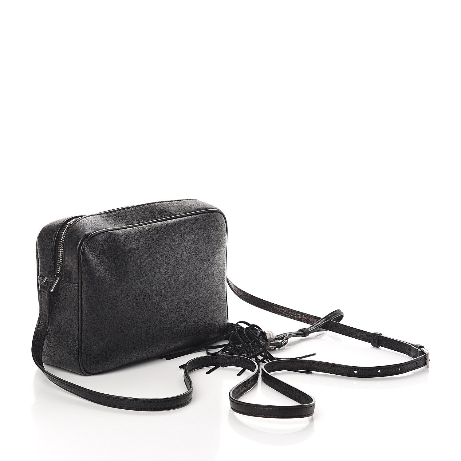 Saint Laurent Lambskin Monogram Small Lou Camera Bag Black 2 of 7