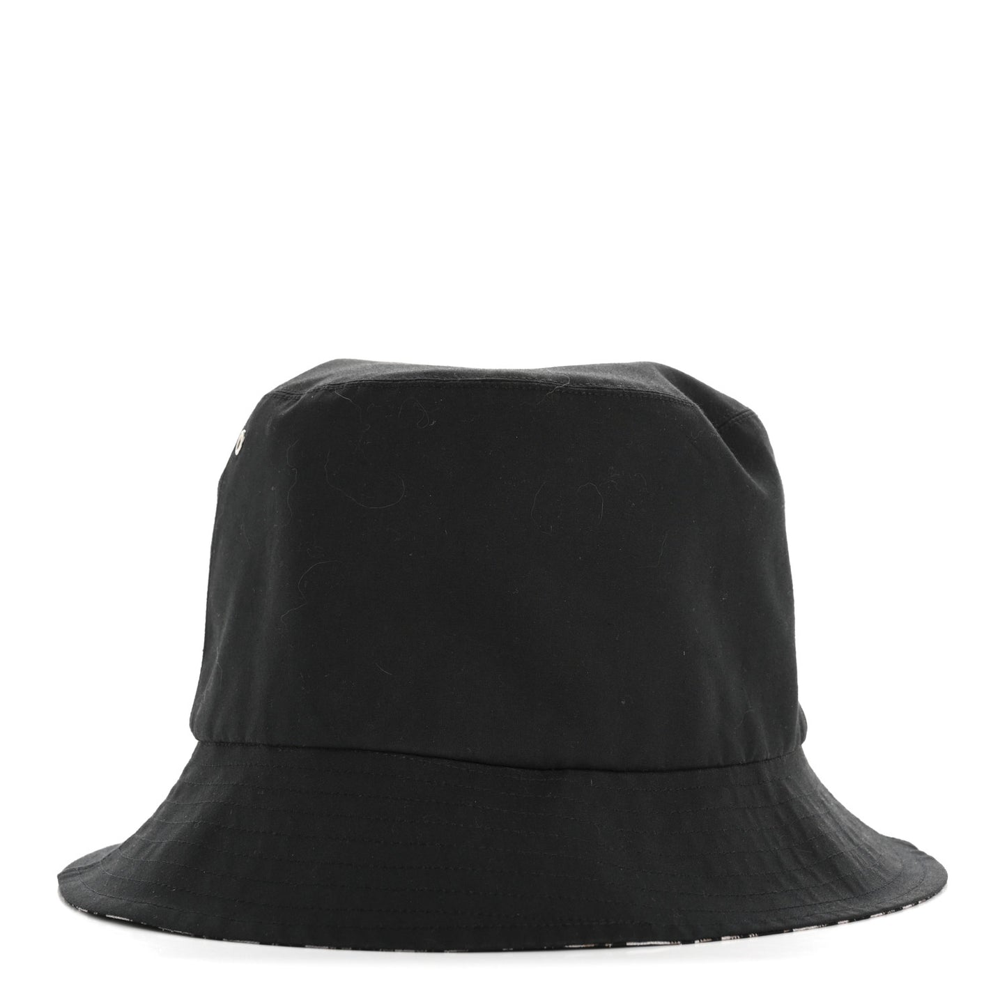 Nylon Oblique Reversible Teddy-D Brim Bucket Hat Beige