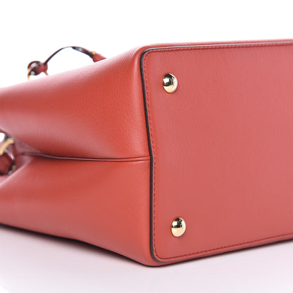 Fendi Vitello Dolce Century Petite 2Jours Tote Bloody Mary Turchese Pallido 9 of 10