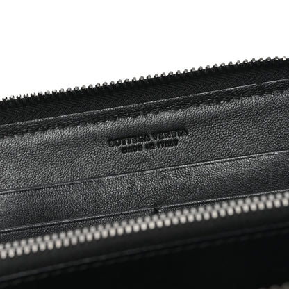 Bottega Veneta Nappa Intrecciato Zip Around Wallet Black 6 of 8