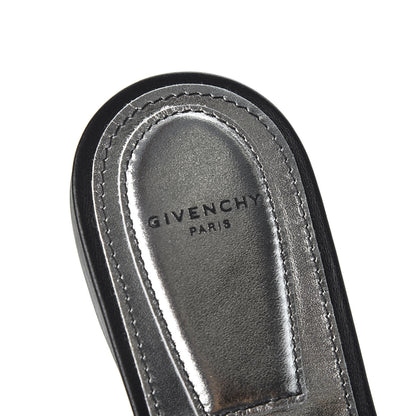 Givenchy Calfskin Crystal Embellished Bedford Logo Mule Slides 39.5 Black 7 of 10