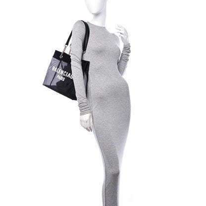 Balenciaga Nylon Mesh Duty Free Cabas Medium Tote Black 2 of 11