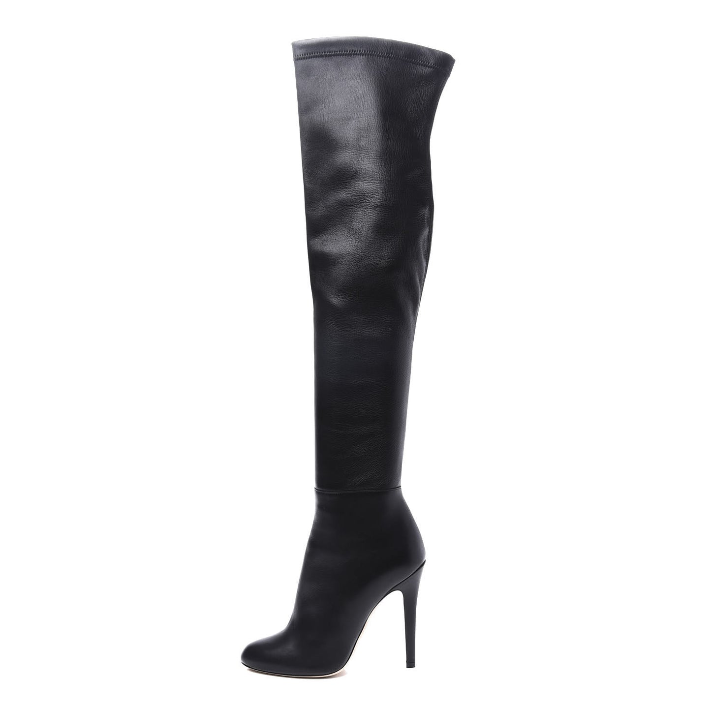Calfskin Stretch Nappa Turner Knee High Boots 37 Black