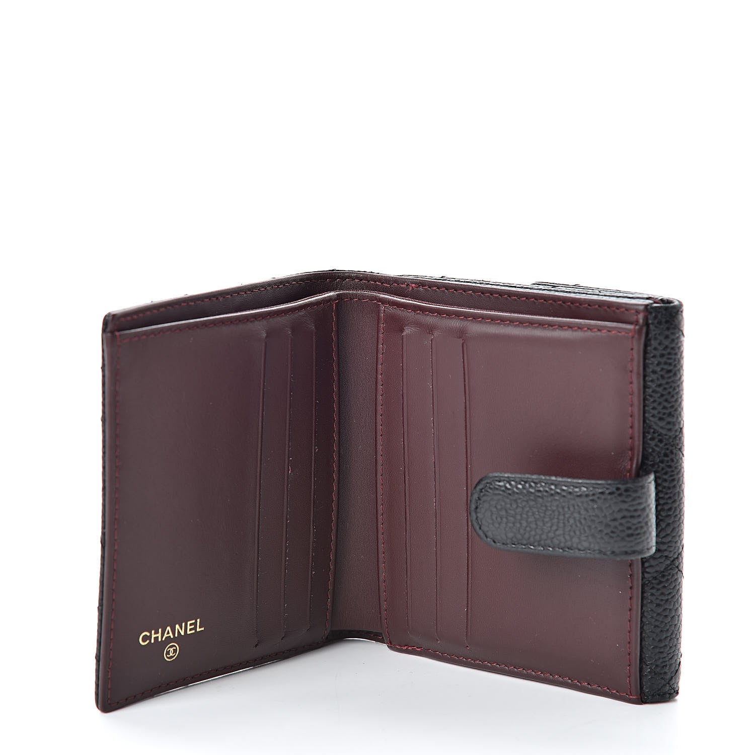 Chanel Caviar Quilted Compact French Flap Wallet Black 5 of 11