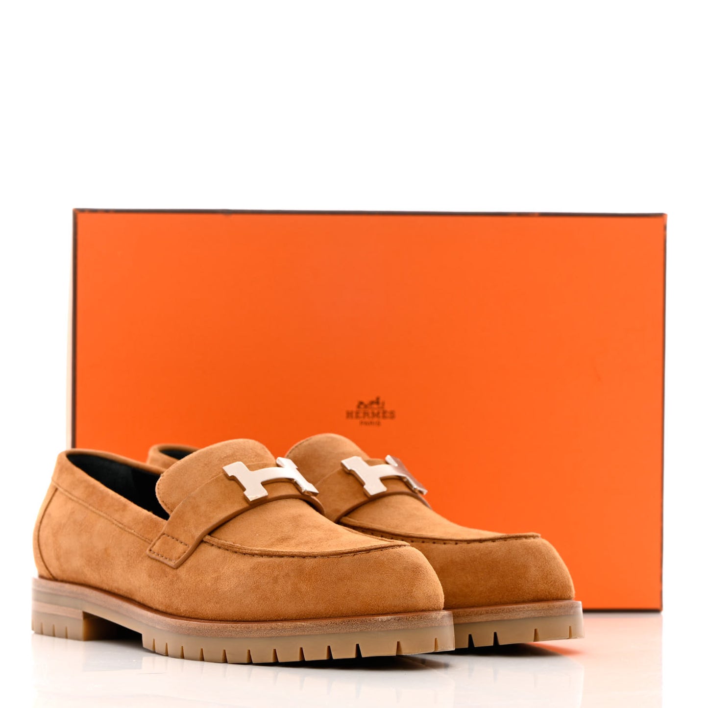Suede Goatskin Faubourg Loafers 37.5 Naturel