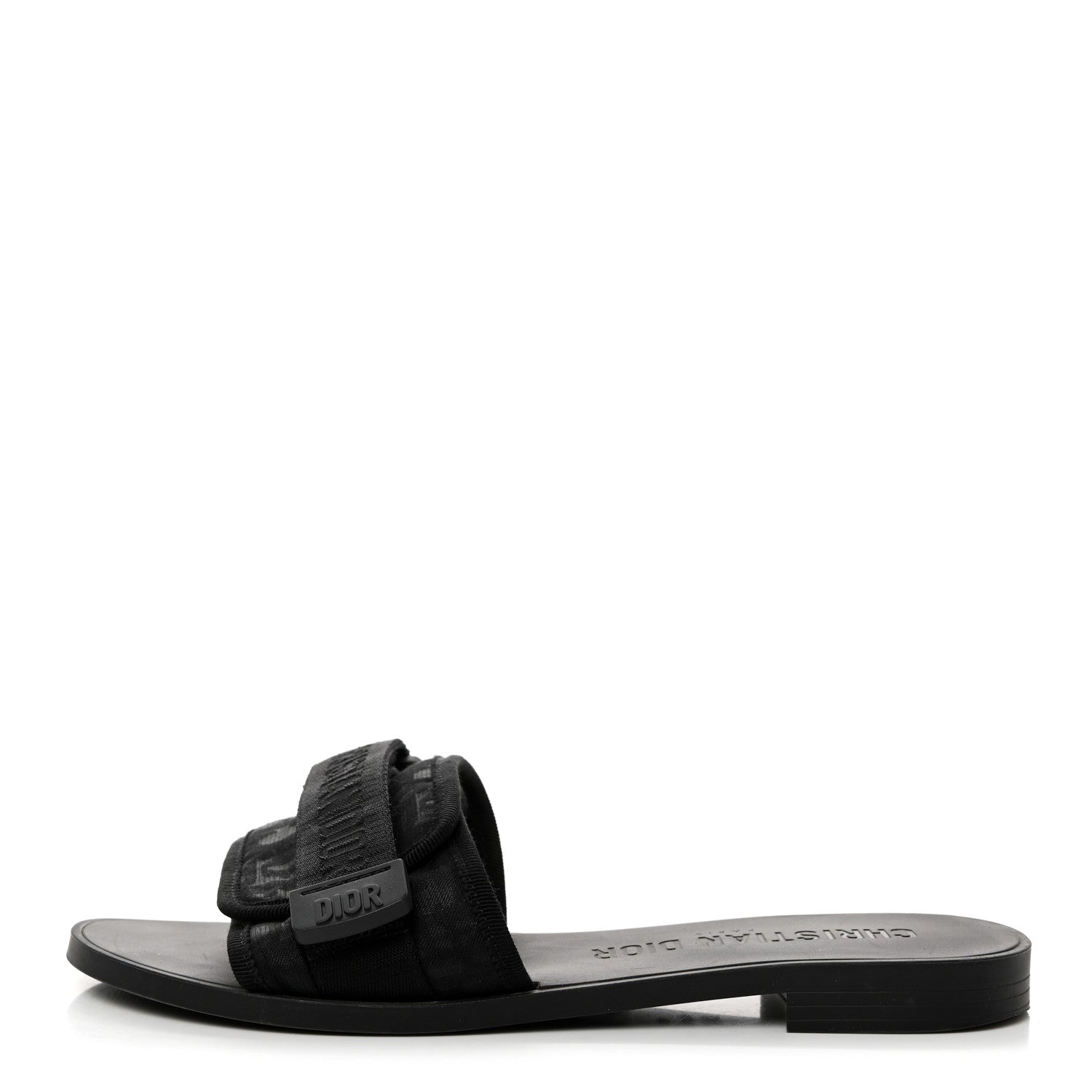 Christian Dior Technical Stretch Fabric Camouflage Dio(r)evolution Slide Sandals 38 Black Military 1 of 8