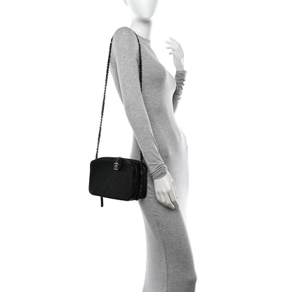 Chanel Lambskin Quilted Large Coco Boy Camera Bag Black 3 of 12