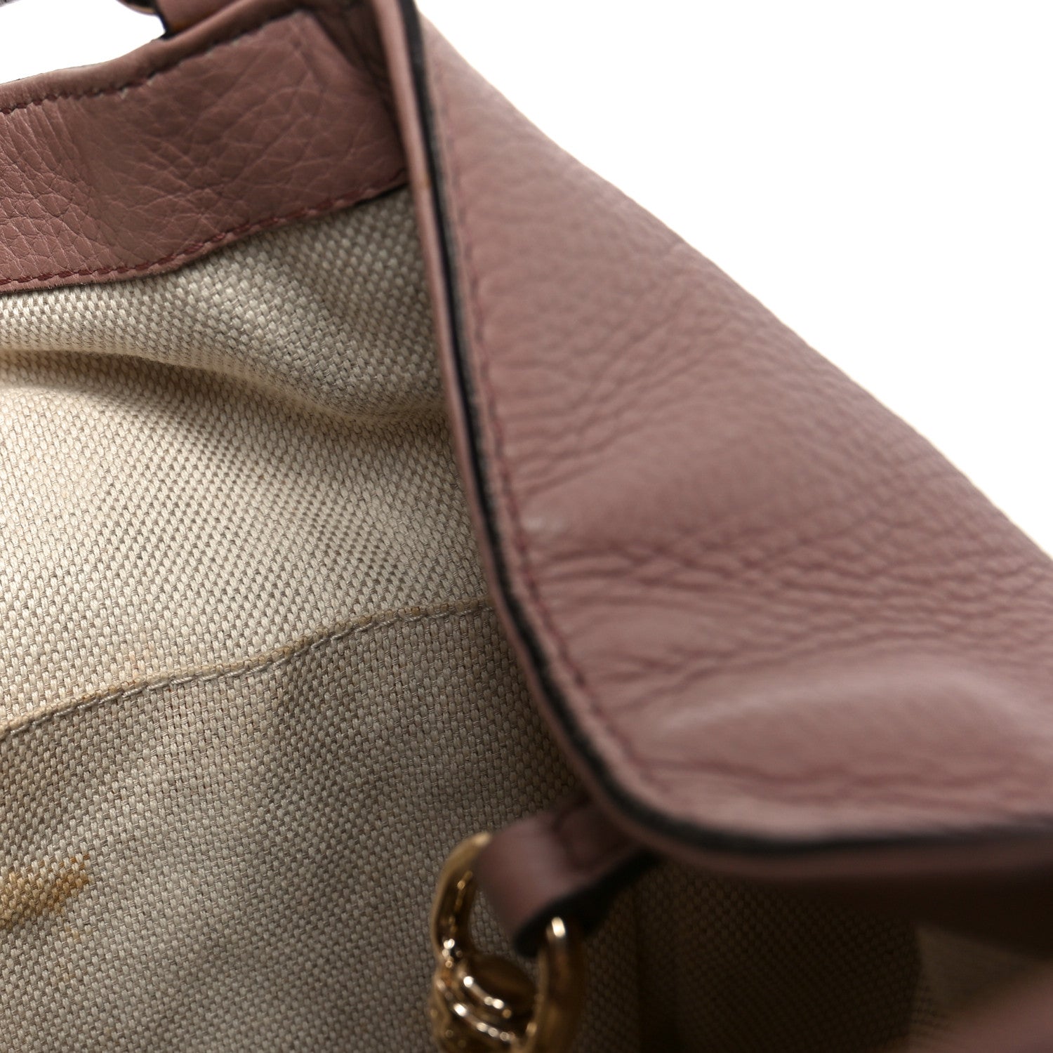 Gucci Pebbled Calfskin Small Soho Shoulder Bag Light Pink 12 of 12