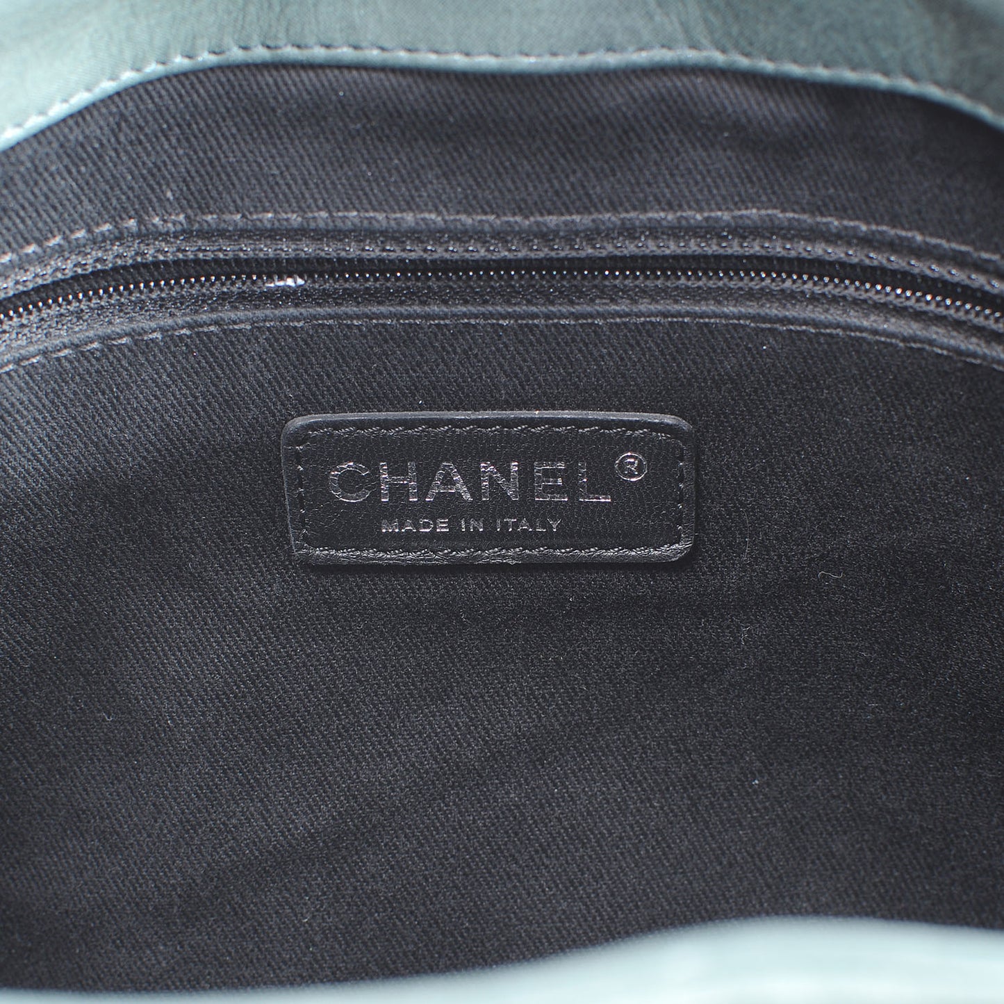 Iridescent Calfskin In the Mix Jumbo Double Flap Dark Green
