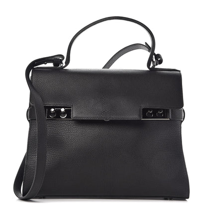 Delvaux Grained Calfskin GM Tempete Satchel Black 1 of 9