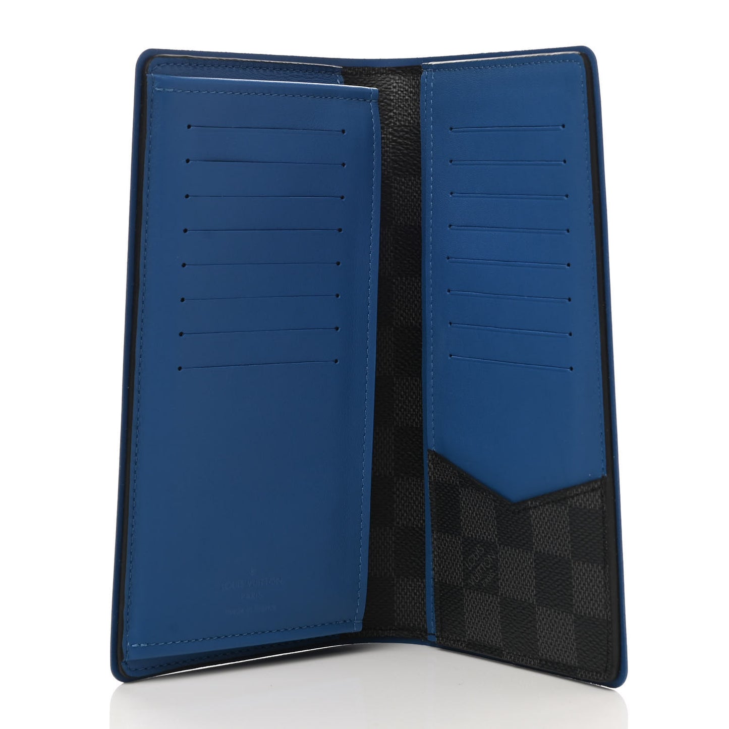 Damier Graphite Brazza Wallet Bleu Neon