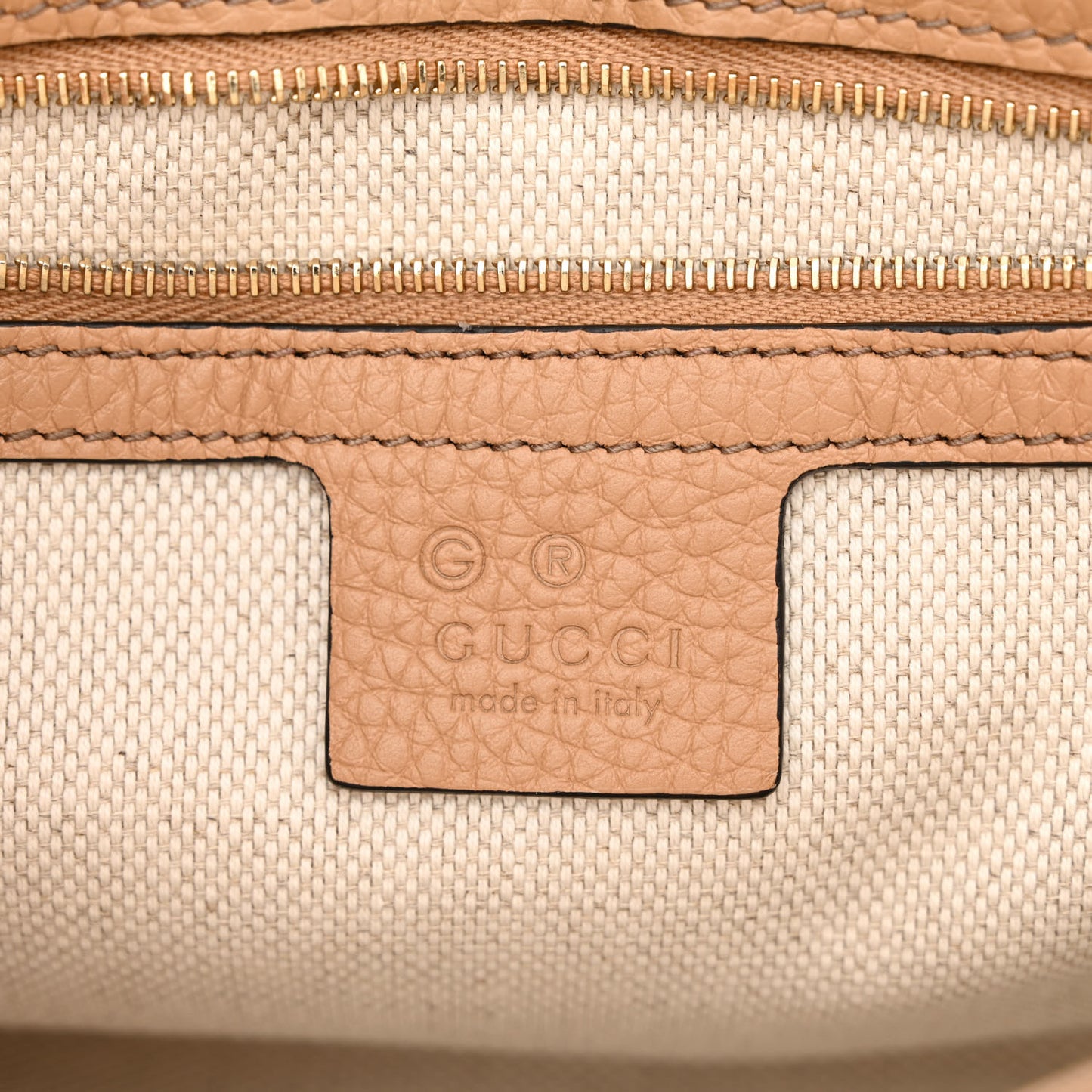 Pebbled Calfskin Medium Soho Flap Crossbody Camelia