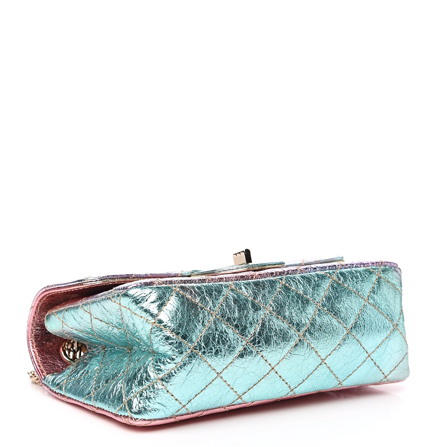 Metallic Goatskin Quilted Mini 2.55 Reissue Flap Multicolor