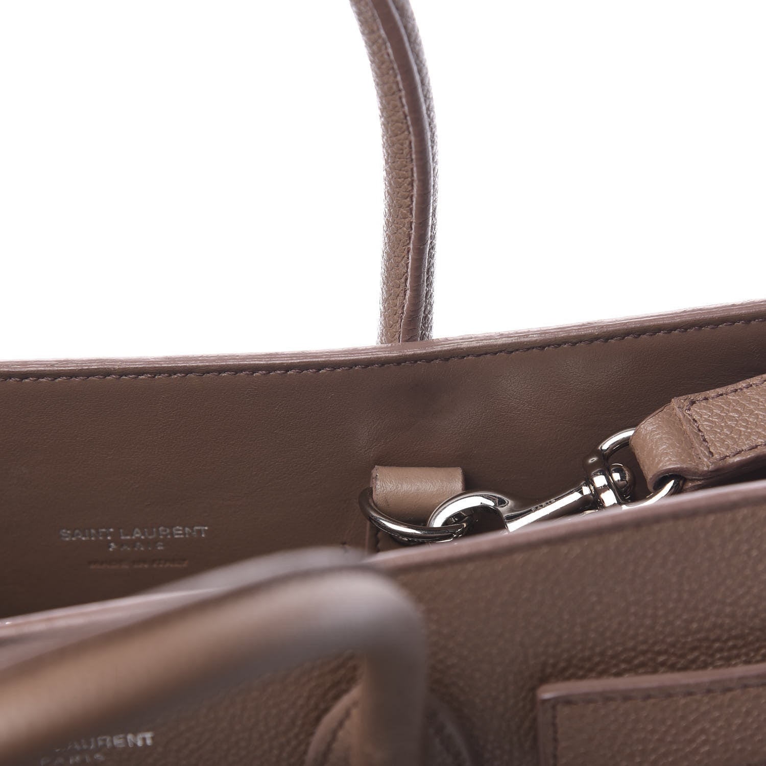 Saint Laurent Grained Calfskin Baby Sac De Jour Taupe 10 of 10
