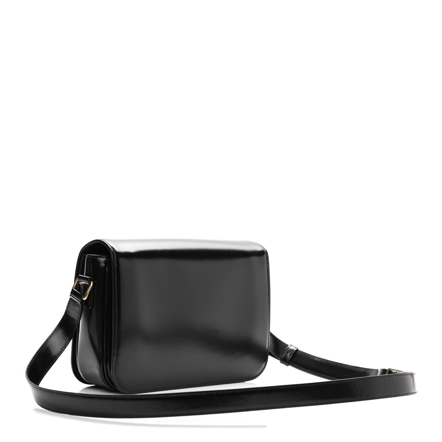 Celine Shiny Calfskin Medium Triomphe Black 3 of 11