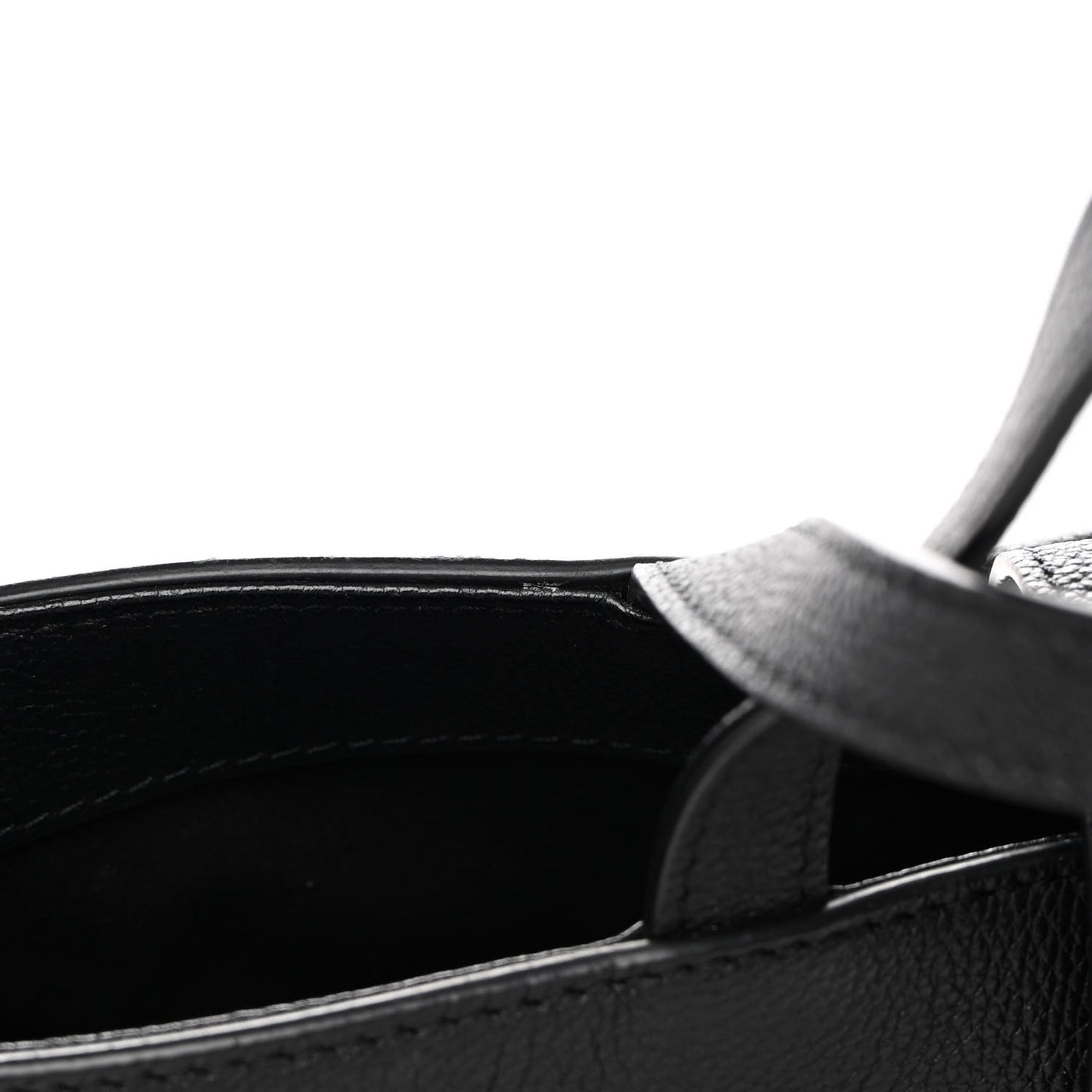 Grained Calfskin Mini TF East West Tote Black