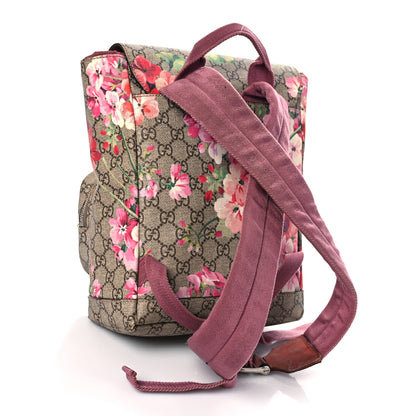 Gucci GG Supreme Monogram Blooms Small Single Buckle Backpack Beige Multicolor Dry Rose 3 of 15