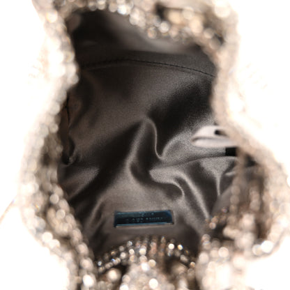 Jimmy Choo Satin Crystal Embellished Micro Bon Bon Bag Silver 5 of 11