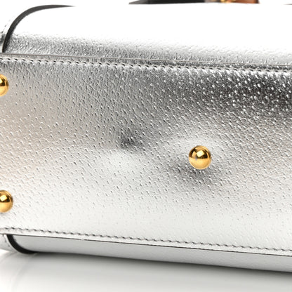 Gucci Textured Calfskin Mini Diana Tote Bag Silver Wild Rose 11 of 14
