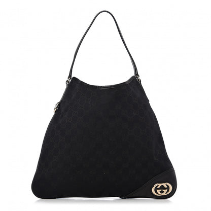 Gucci Monogram Medium New Britt Hobo Black 1 of 10