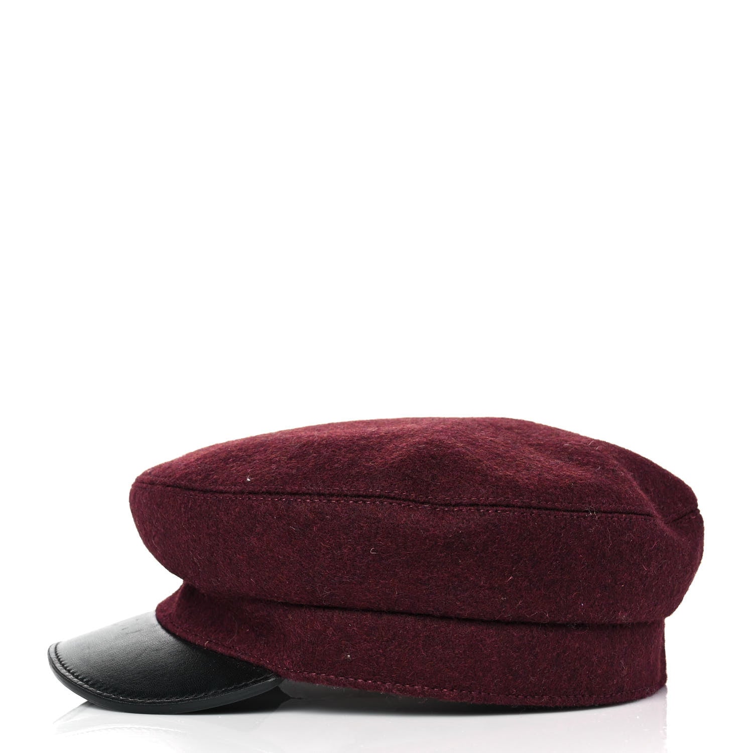 Hermes Glossy Lambskin Wool Womens Vauban Cap 57 4 of 8
