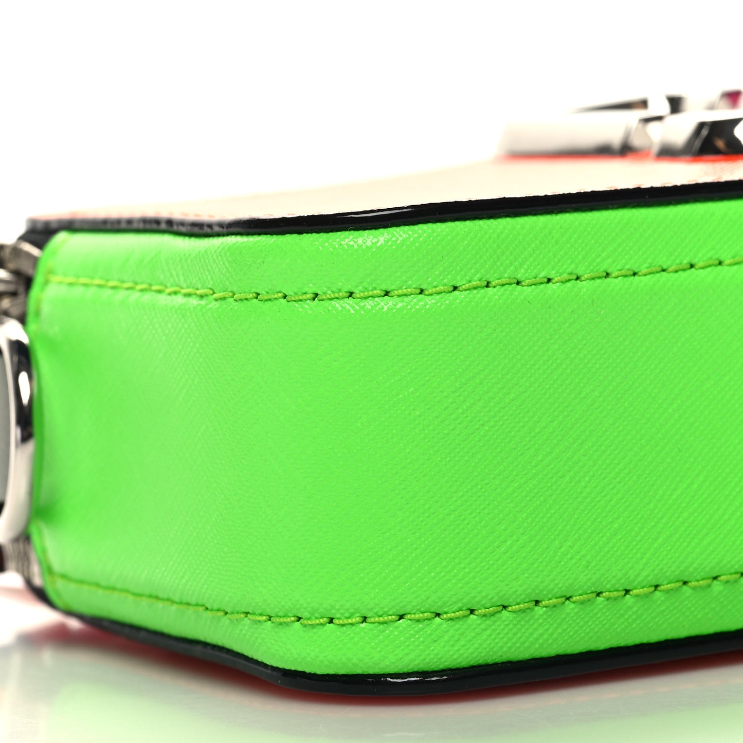 Saffiano Small Fluoro Snapshot Camera Bag Neon Orange