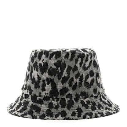 Christian Dior Oblique Reversible Leopard Bucket Hat 56 Grey 1 of 14