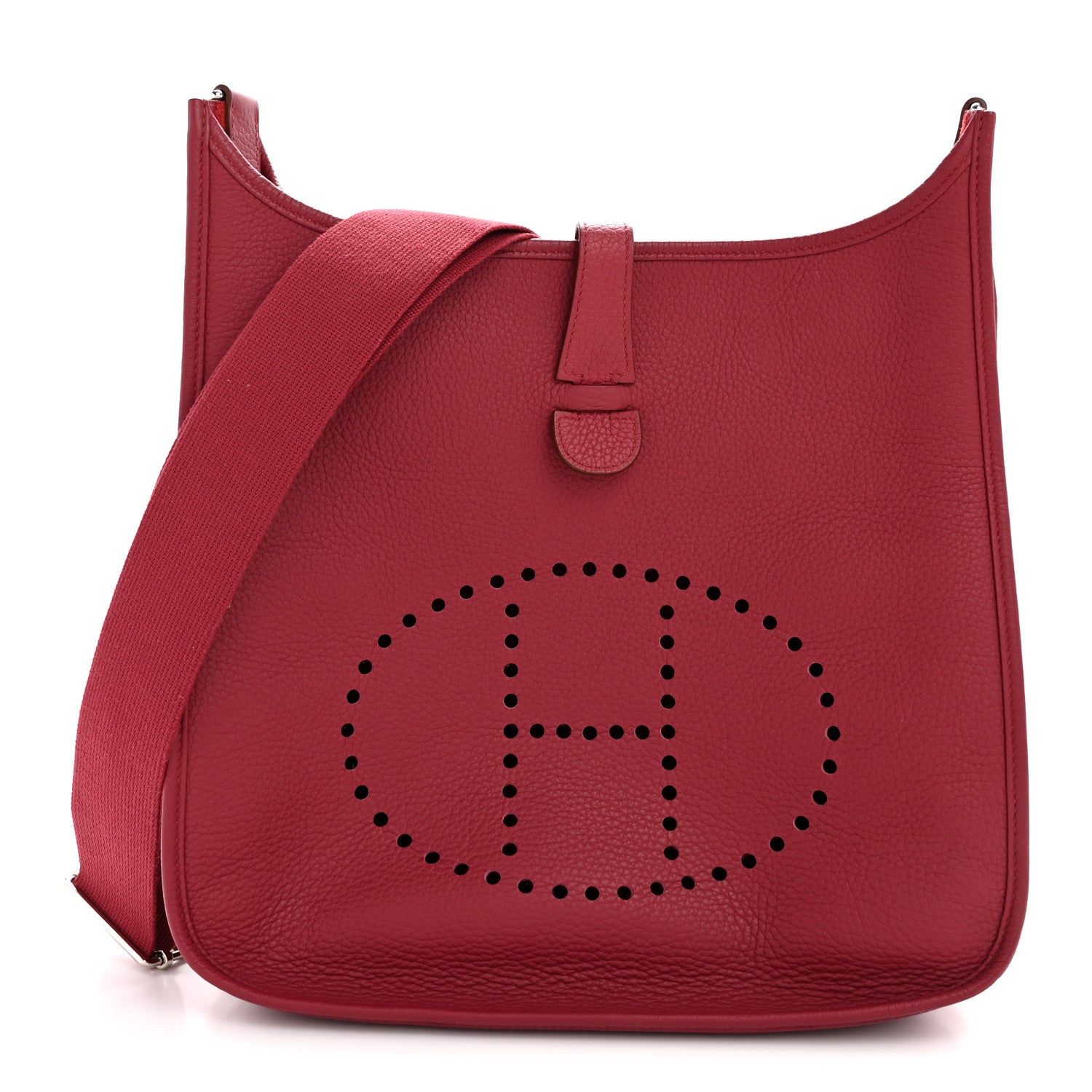 Hermes Taurillon Clemence Evelyne III GM Rouge Garance 1 of 12