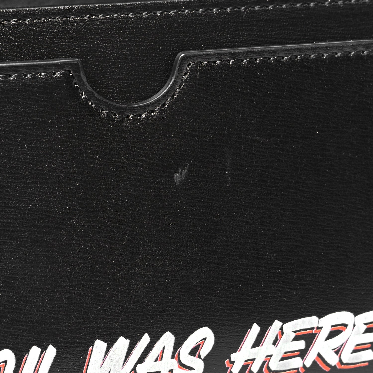 Off-White Calfskin Jitney Logo Flap Wallet On Chain Black 12 of 12