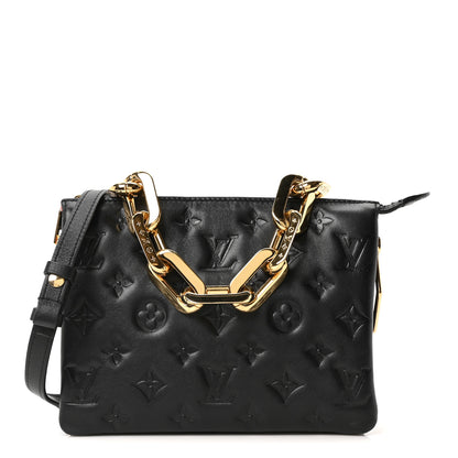 Louis Vuitton Lambskin Embossed Monogram Coussin BB Black 1 of 9