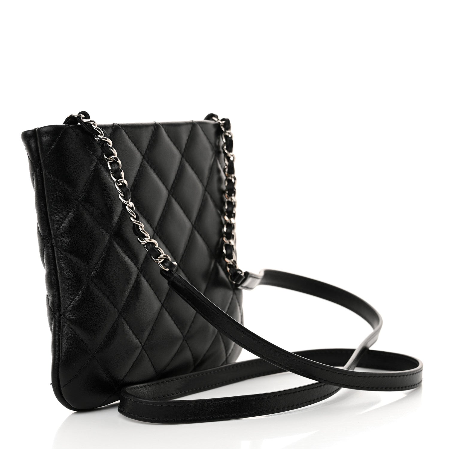 Chanel Lambskin Quilted Crossbody Bag Black 3 of 14