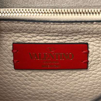 Valentino Garavani Grained Calfskin Small Rockstud Flap Crossbody Bag Light Ivory 6 of 8