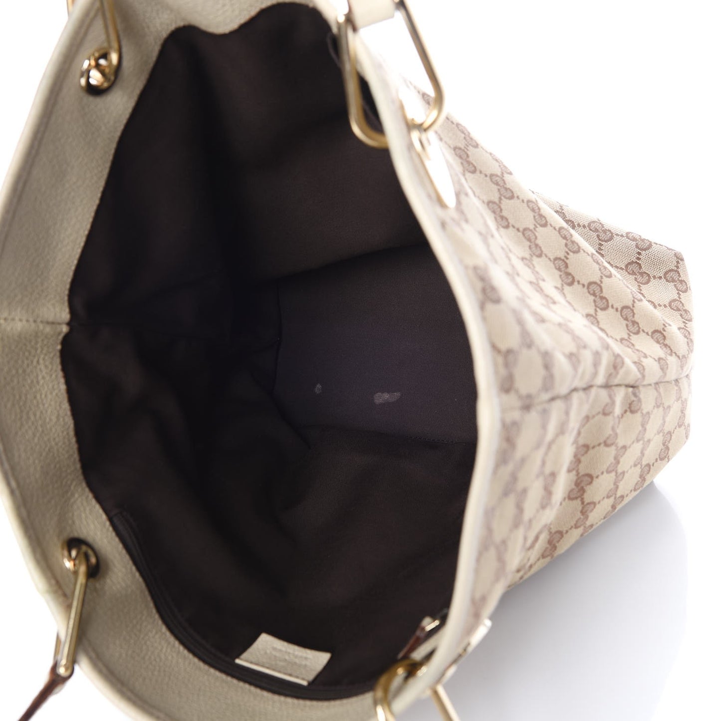 Monogram Large Eclipse Tote Beige White