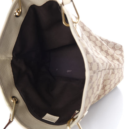 Gucci Monogram Large Eclipse Tote Beige White 6 of 13