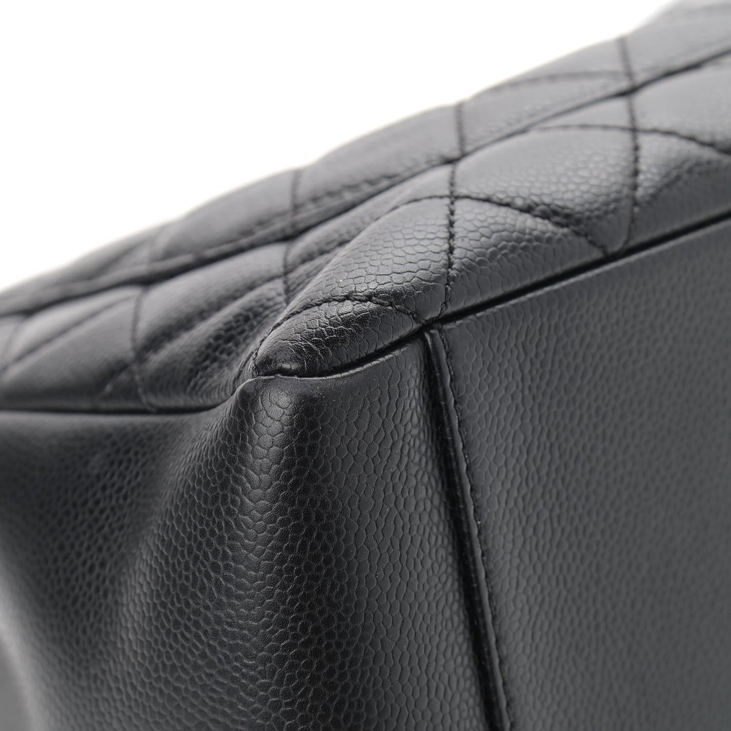 Caviar Quilted Grand Shopping Tote GST Black