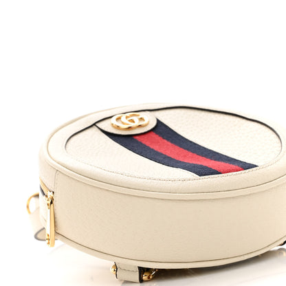 Gucci Textured Calfskin Web Mini Ophidia Round Backpack Mystic White 9 of 11