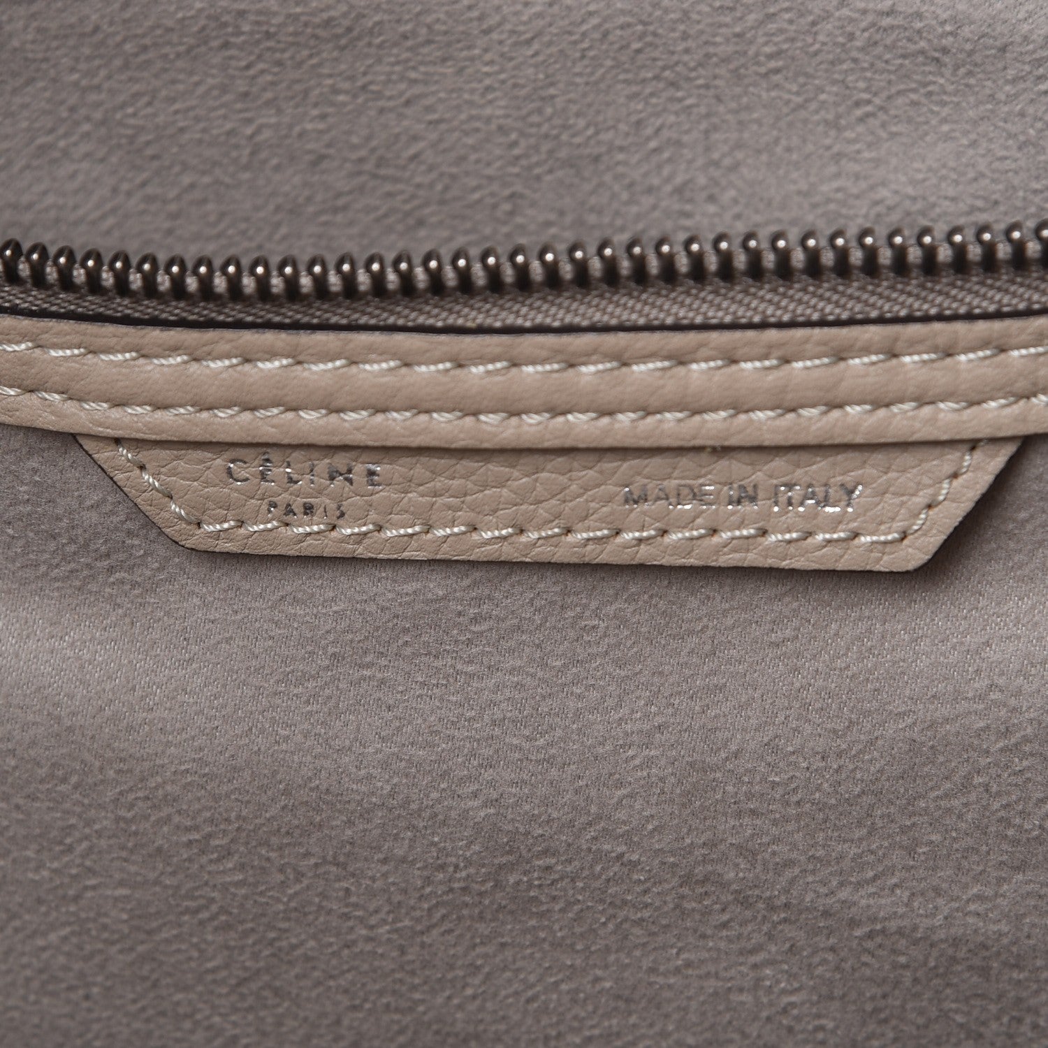 Celine Drummed Calfskin Shoulder Luggage Dune 7 of 8
