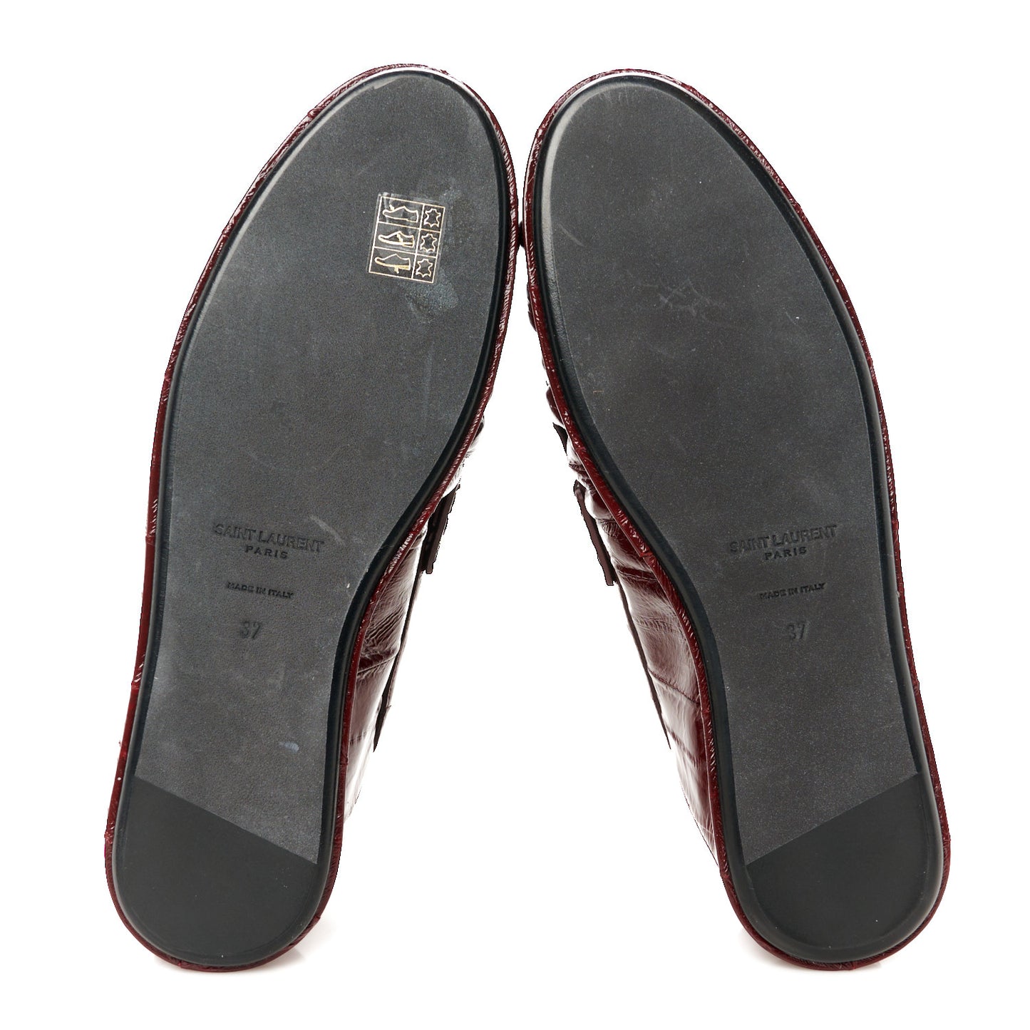 Glazed Eel Chunky Le Loafer Penny Slippers 37 Burgundy