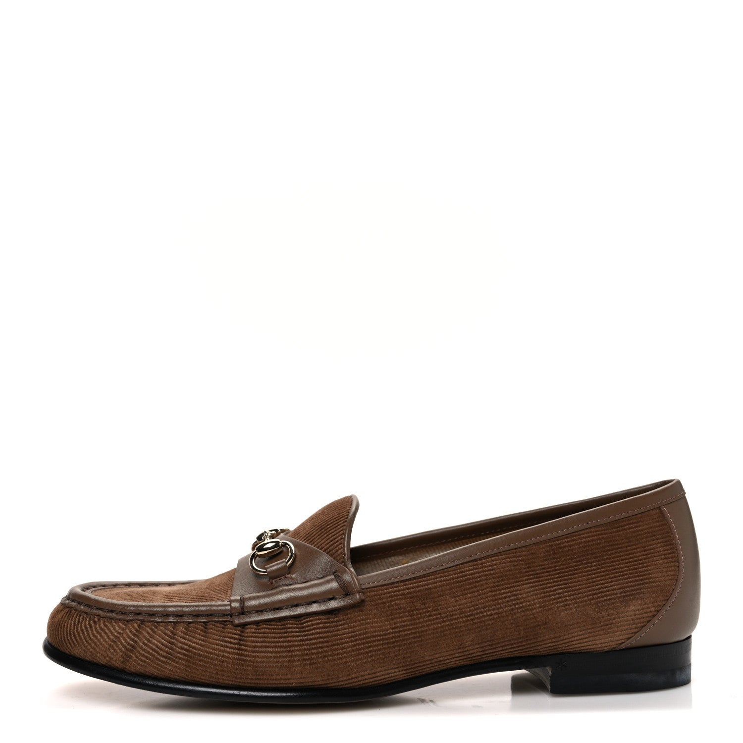 Gucci Corduroy Womens 1953 Horsebit Loafers 40 Velvety Camel 1 of 10
