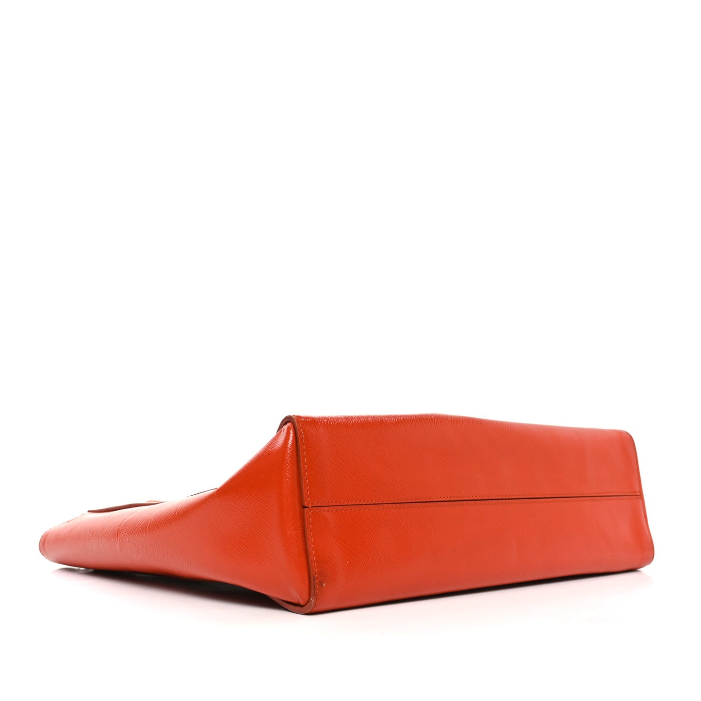 Saffiano Vernice Shopping Tote Arancio