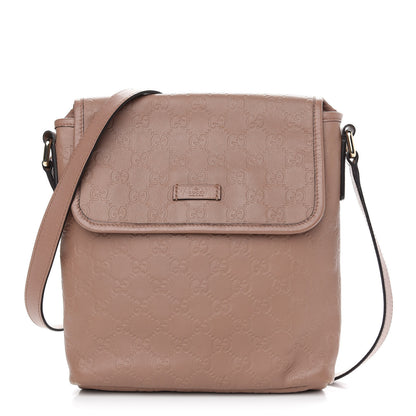 Gucci Guccissima Small Flap Messenger Bag Pink 1 of 11