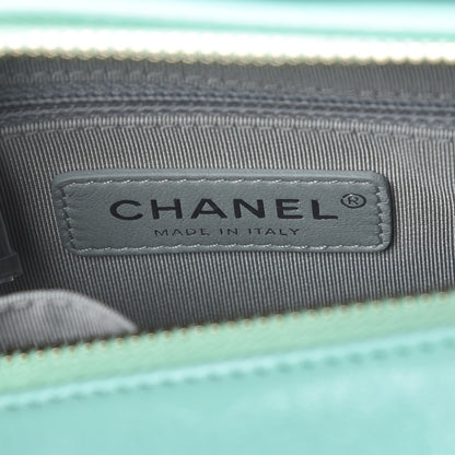Chanel Tweed Calfskin Quilted Small Gabrielle Hobo Green 8 of 10