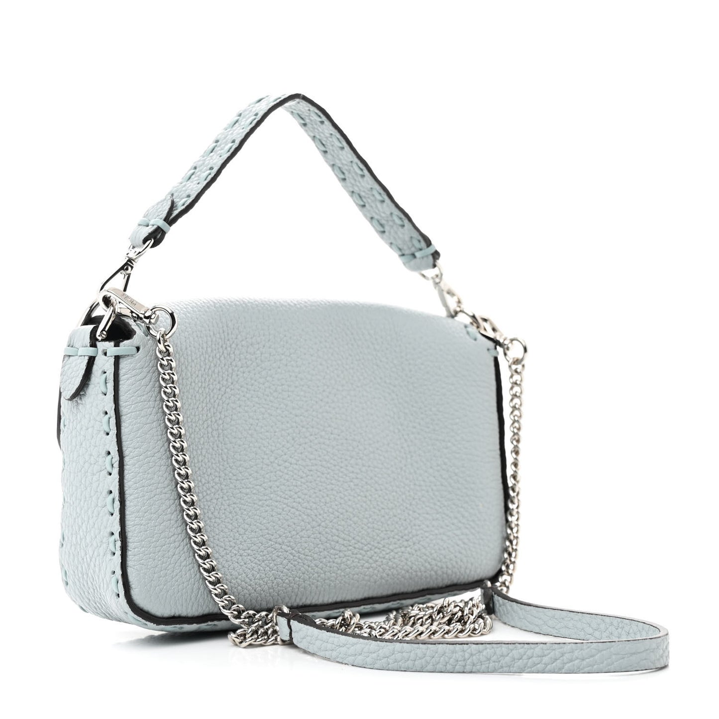 Cuoio Roma Sellerissima Nappa Sintetica Tape Stitch Mini Baguette Anice