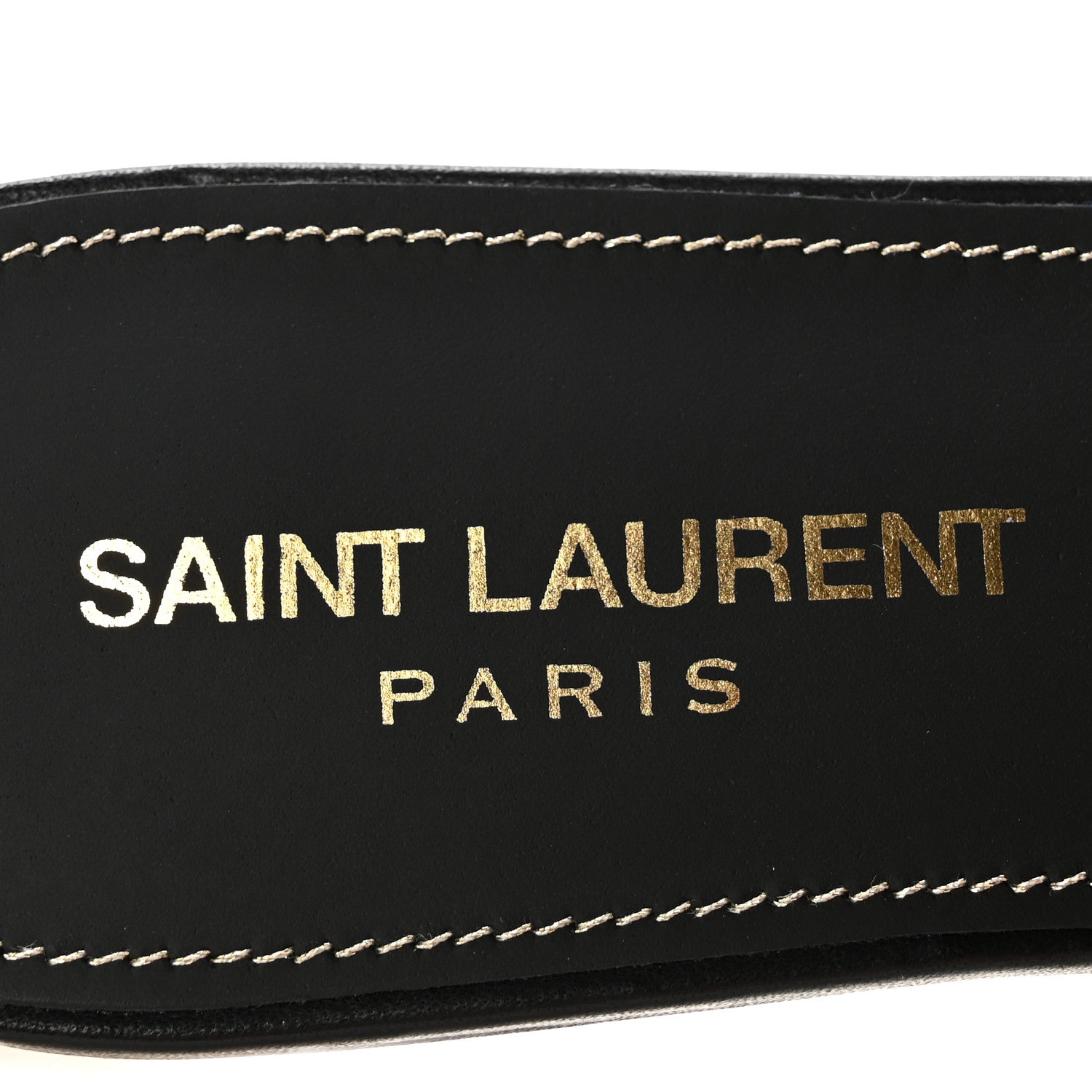 Saint Laurent Calfskin Tribute 05 Slide Sandals 36.5 Black 8 of 11
