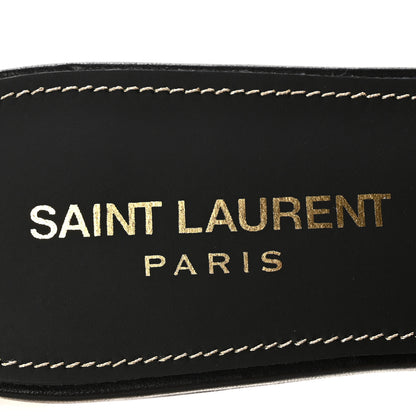 Saint Laurent Calfskin Tribute 05 Slide Sandals 36.5 Black 8 of 11