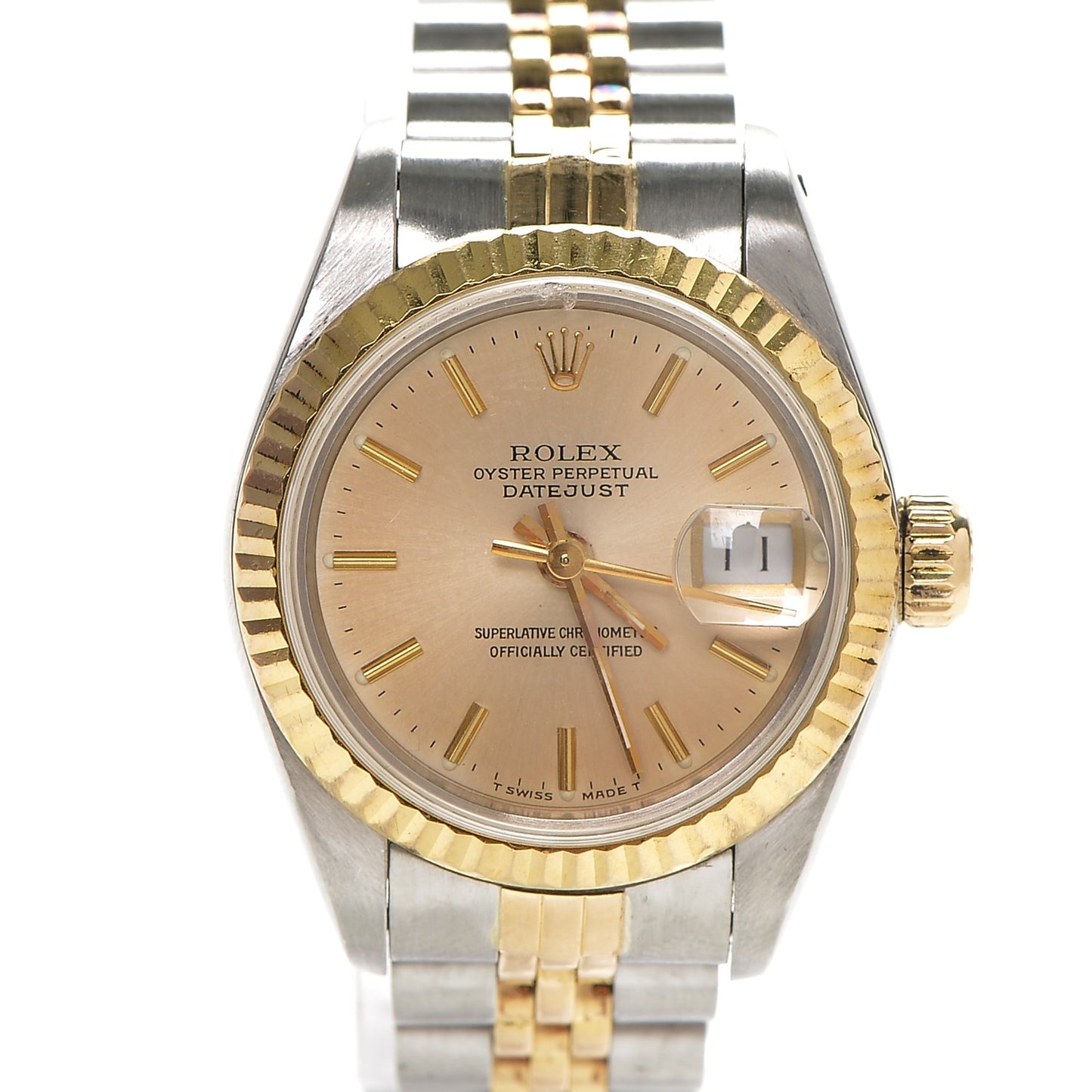 Stainless Steel 18K Yellow Gold 26mm Oyster Perpetual Datejust Watch Champagne 79173
