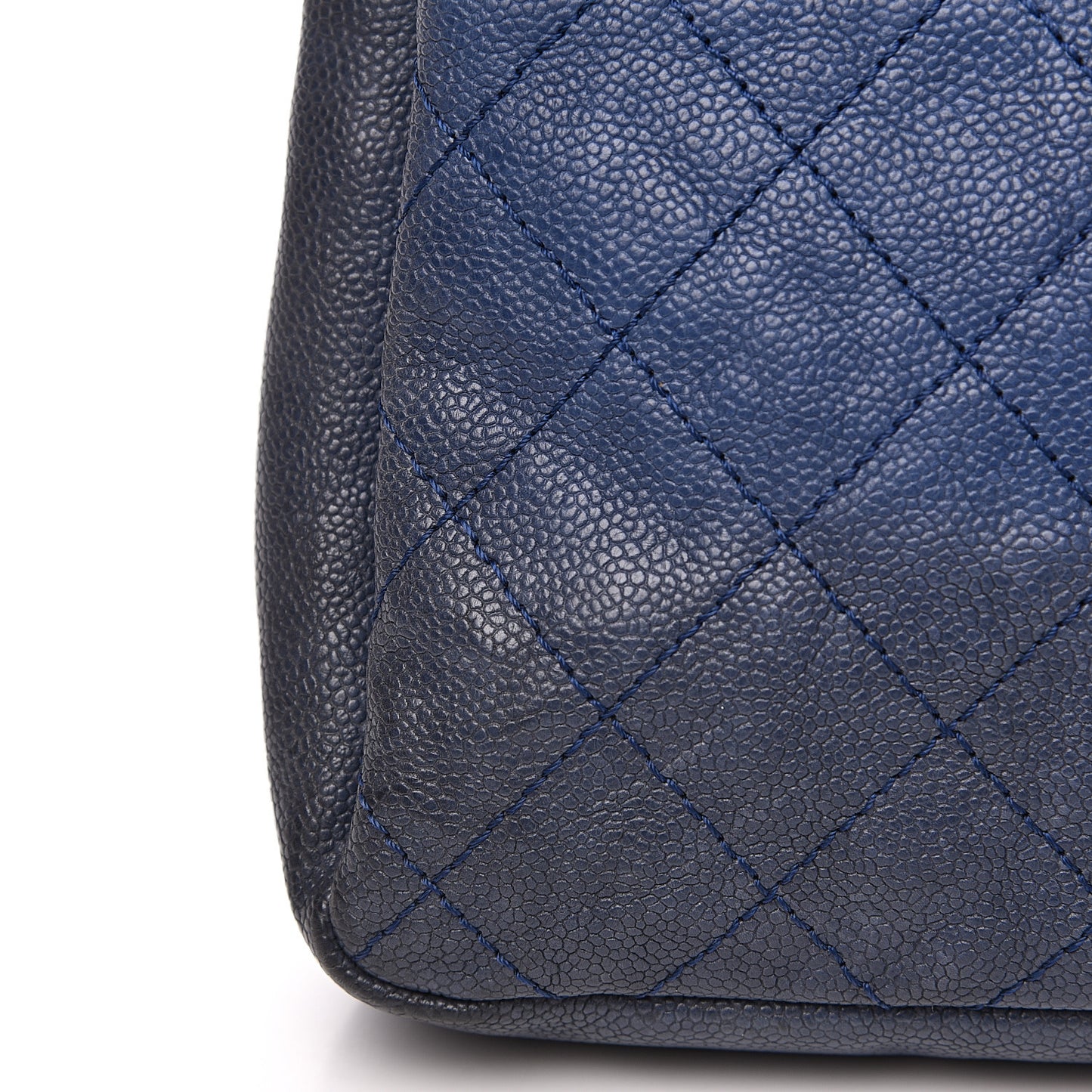 Caviar Quilted Medium Simply CC Flap Blue