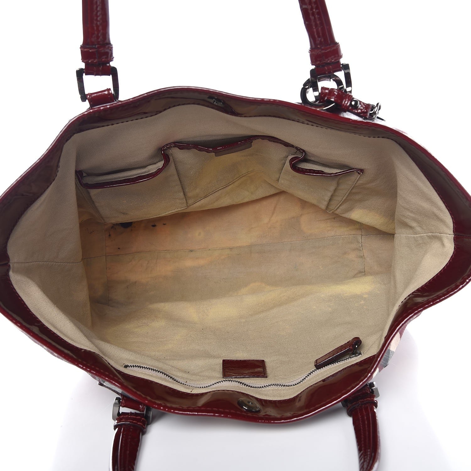 Burberry Nova Check Heart Tote Red 5 of 16