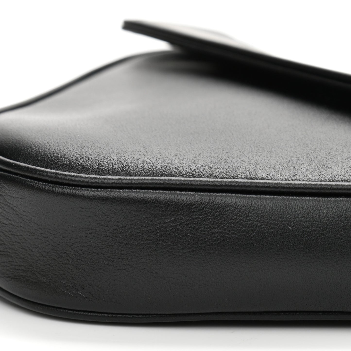 Smooth Calfskin Triangle Crossbody Bag Black