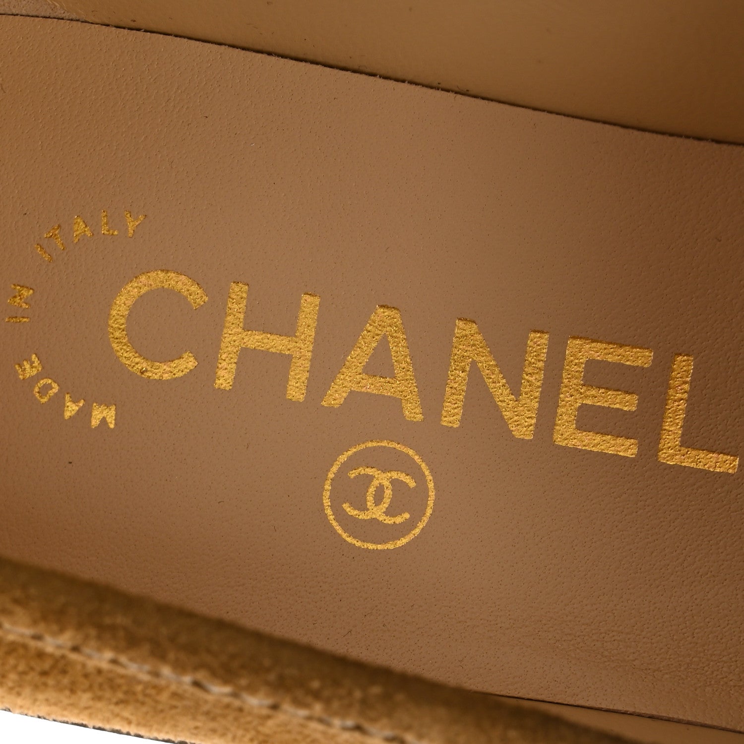 Chanel Suede Kidskin Quilted CC Turnlock Loafers 38 Light Brown 8 of 10